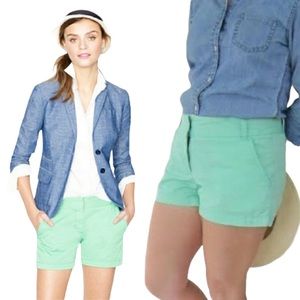 J. Crew Broken-In 3” Chino Shorts, Mint/Sage Green
